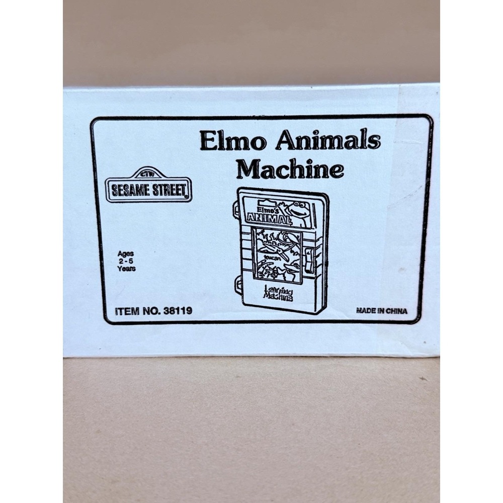 Vintage 90s Tyco Sesame Street Elmo Animals Learning Machine 38119 Boxed Toy